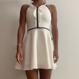 White and black dress